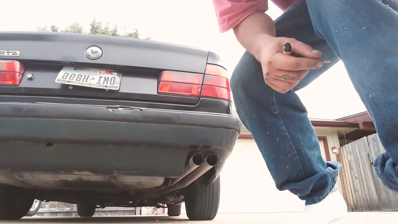 1995 BMW E34 525i Custom Exhaust - YouTube