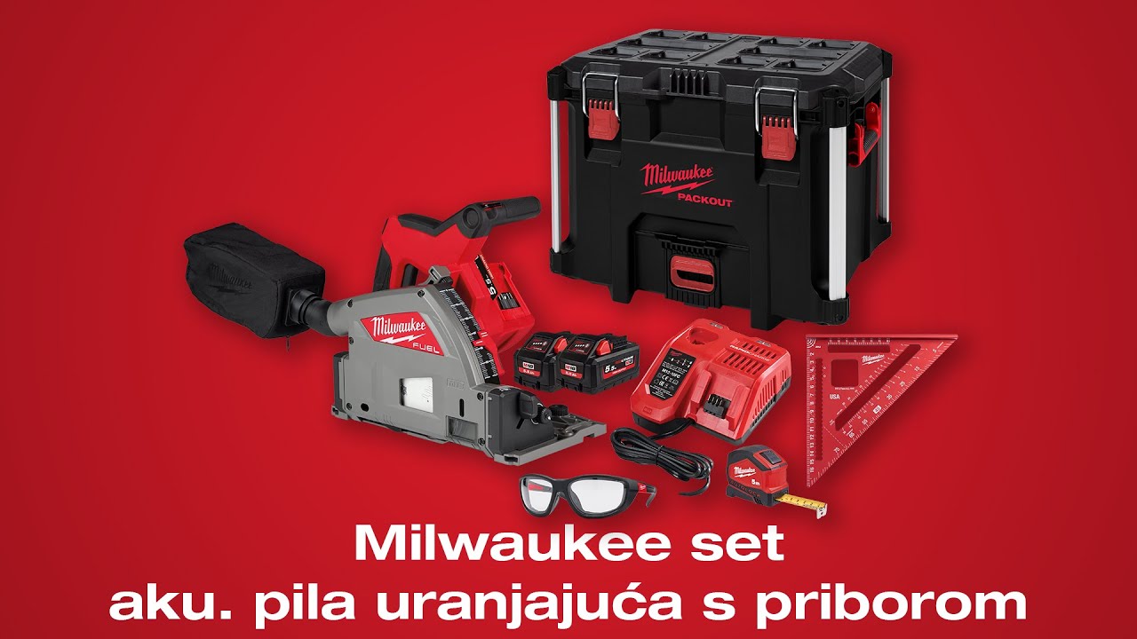 Milwaukee set M18FPS55-552P aku. pila uranjajuća s priborom