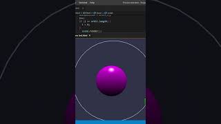 Box orbiting sphere BabylonJS #shorts #javascript #python #js #coding #3d #design #creative