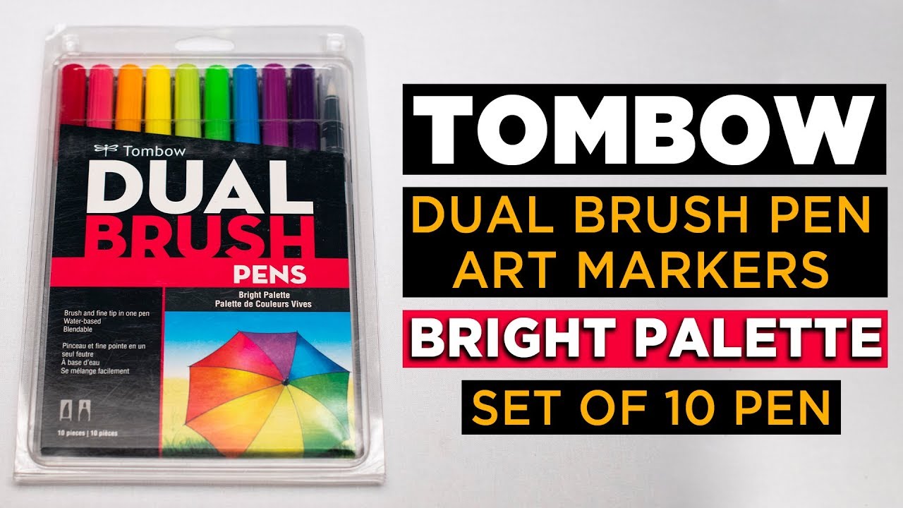 Dual Brush Pen Art Markers, Tropical, 10-Pack