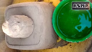 Asmr Soft Pure Cement Block Crumbling With Water Dipping No Talking