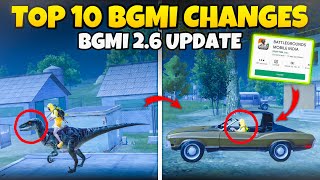 TOP 10 NEW CHANGES IN BGMI 2.6 UPDATE?