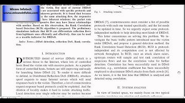 A Rank Correlation Based Detection against Distributed Reflection DoS Attacks