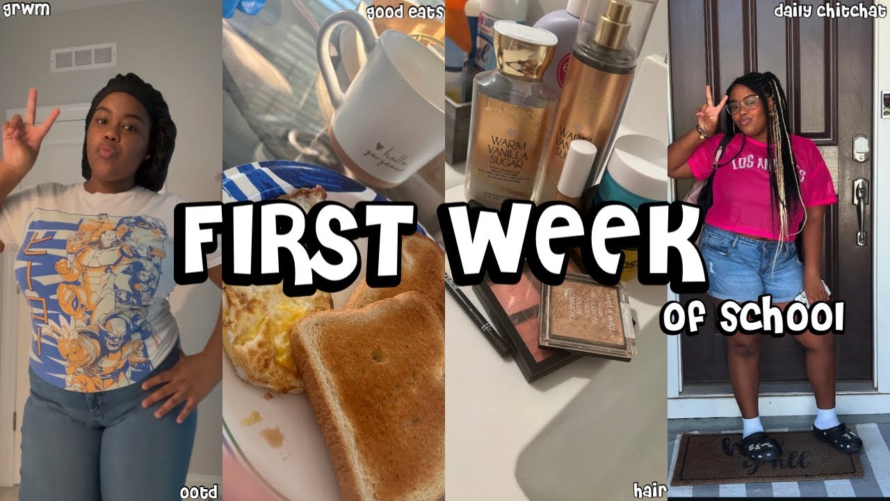 FIRST WEEK OF SCHOOL ღ || daily chitchat, ootd, grwm, good eats, hair, + more