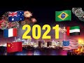 🎉 Celebración del año nuevo 2021 alrededor del MUNDO