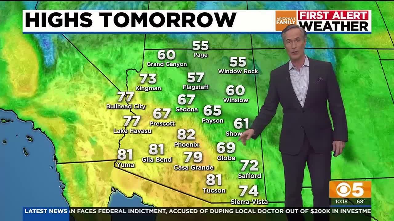 Temperatures cooling down for metro Phoenix - YouTube