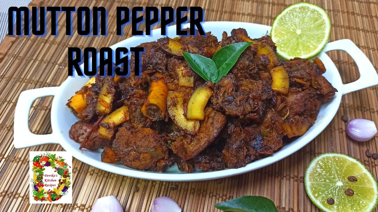Mutton Pepper Roast Recipe in Malayalam l കുരുമുളകിട്ട് വരട്ടിയ മട്ടൺ l Mutton Pepper Dry Roast