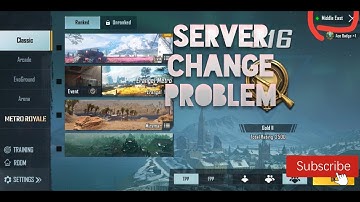 Server Change problem Season 16 in Pubg Mobile