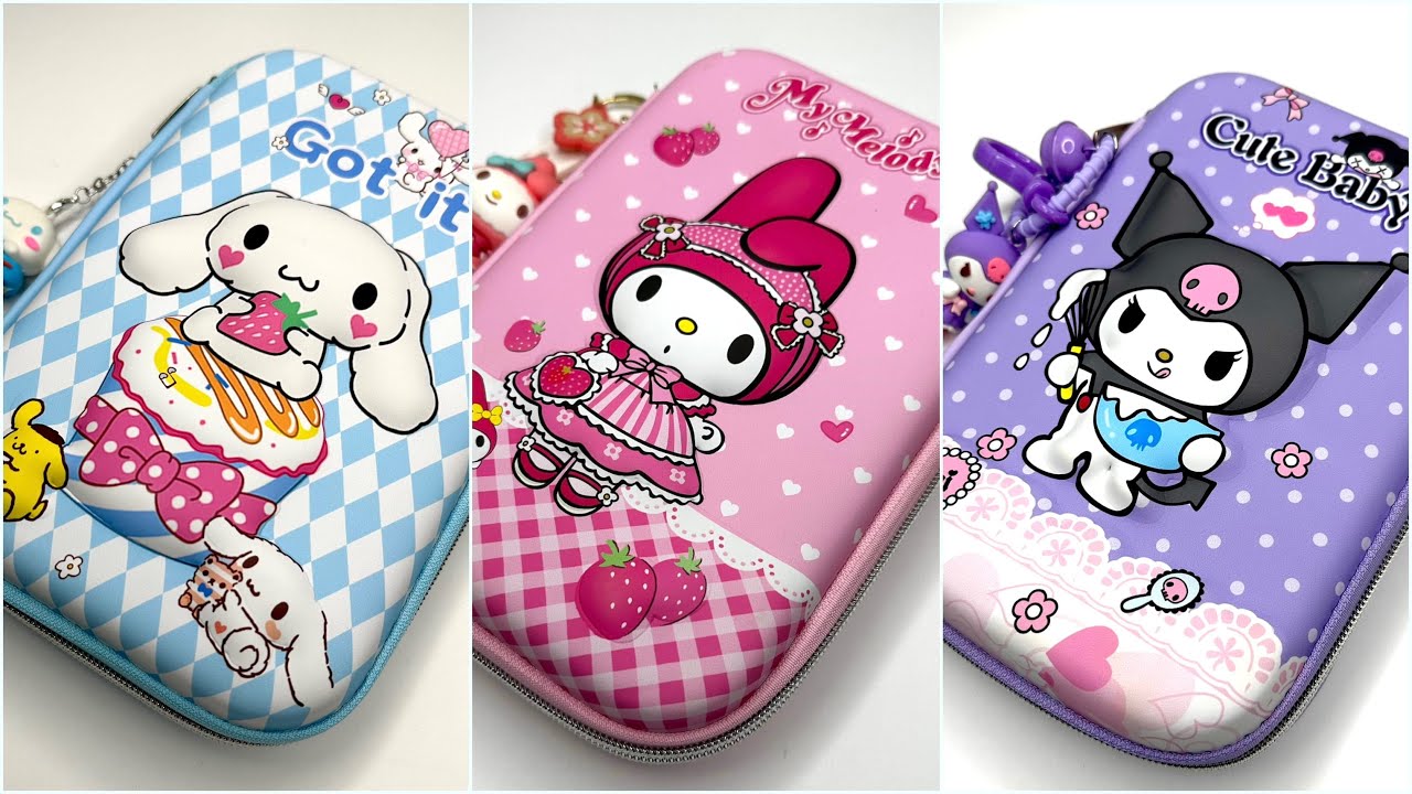 Filling Sanrio pencil case | KUROMI | MELODY | CINNAMOROLL | Paper sanrio