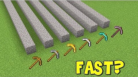Minecraft Pickaxe Speed Test - Fastest Gravel Mining Pickaxe Revealed!