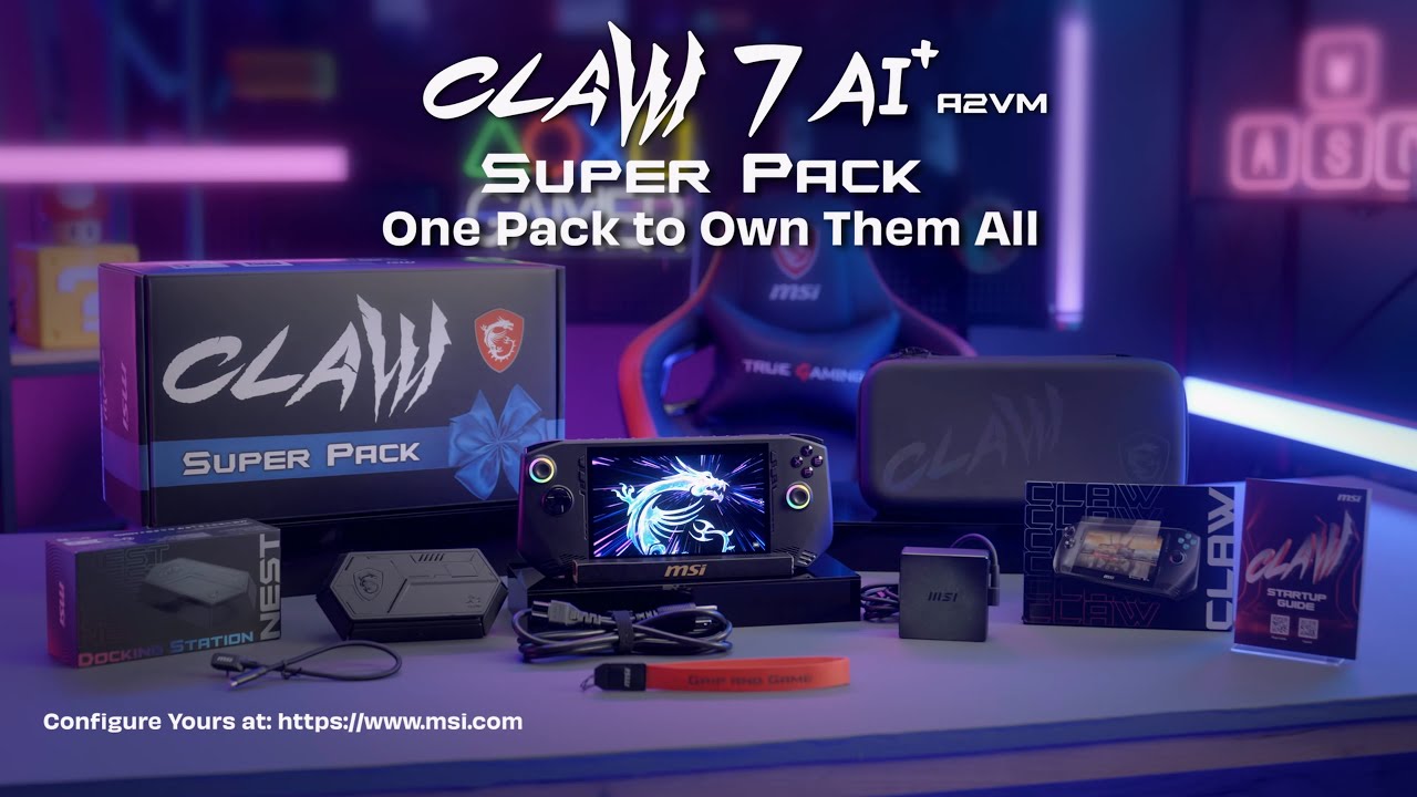 Claw 7 AI+ A2VM Super Pack Unboxing | MSI - YouTube