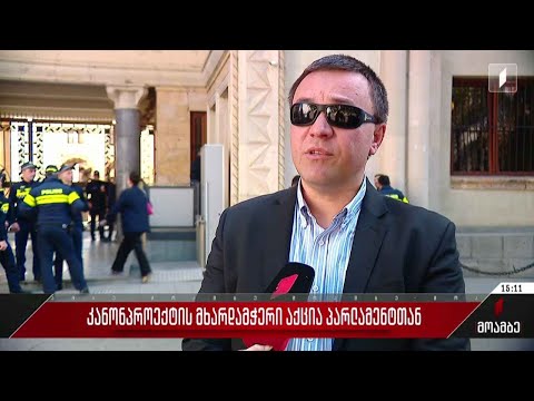 „ჩვენ მხარს ვუჭერთ გამჭვირვალობას“ - აქცია პარლამენტთან