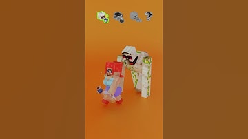 Thirsty Golem vs Minecraft Mobs | Satisfying 3D Fluid and Cloth Simulation