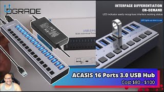 ACASIS 16 Ports 3.0 USB Hub