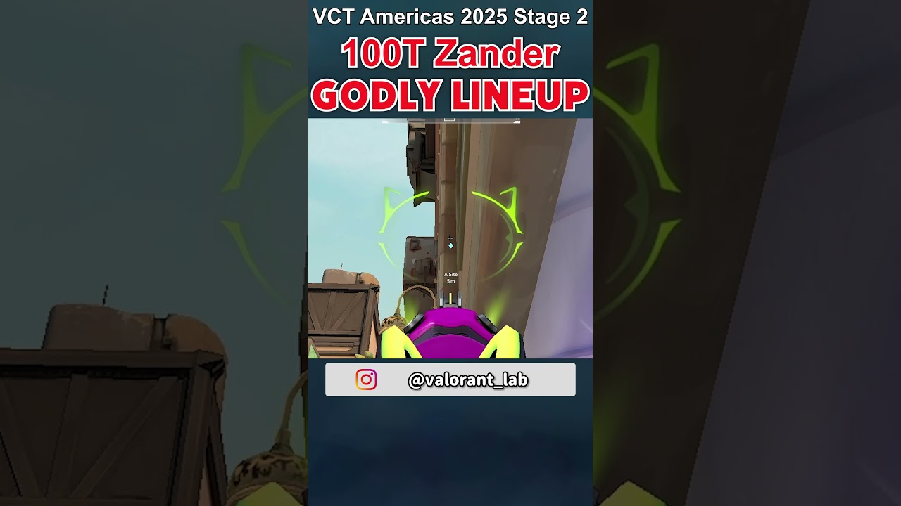 One-Way Poison Cloud lineup on Bind used by 100T Zander in VCT Americas Stage 2 