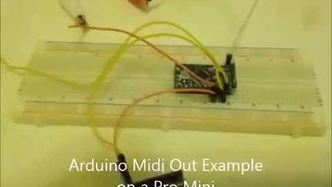 SynthTest3 - Midi Out from Arduino to Synthesizer