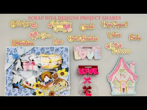 Valentine Project Shares Scrapdivadesigns ScrapDiva29 Valentinecrafts Craft Papercraft 