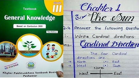 Class 3 new course General Knowledge Exercise 1,The Sun, kpk textbook board peshawar 2021