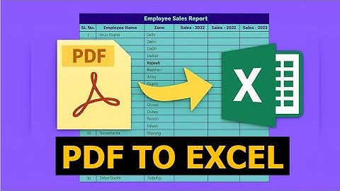 How to Convert PDF to Excel ! 