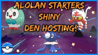 Shiny Alolan Starters Promoted Den Hosting! | Pokemon Sword