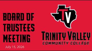 Special Board of Trustees Meeting - July 15, 2026