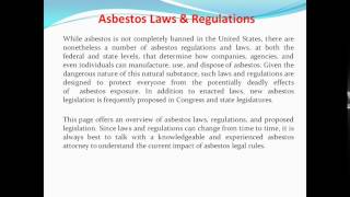 Asbestos Laws & Regulations