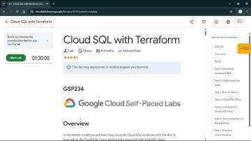 Cloud SQL with Terraform | #qwiklabs | #GSP234 #CLI