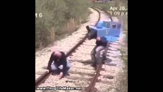 Man Getting Hit By Train Raw Footage Thug Life