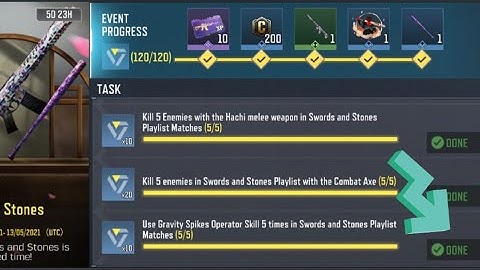 Call Of Duty Mobile Use Gravity Spikes Operator Skill 5 times in Swords and Stones Playlist Matches