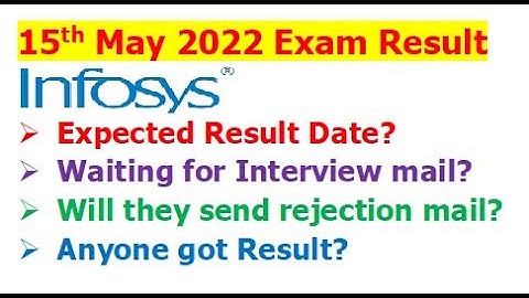 Infosys 15th May 2022 Online exam Result Date? | Waiting for Interview mail? Has anyone got Result?