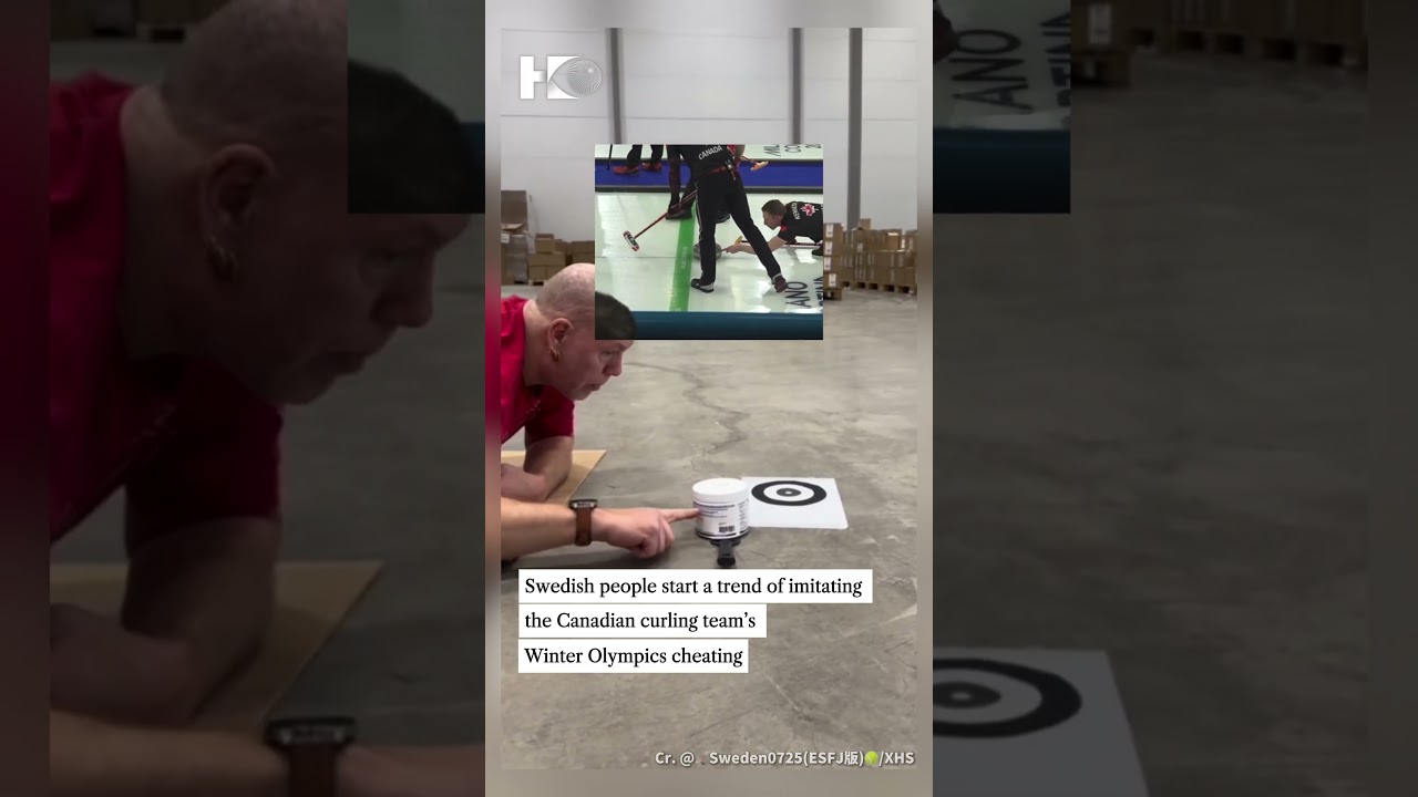 Swedish people start a trend of imitating the Canadian curling team’s Winter Olympics cheating