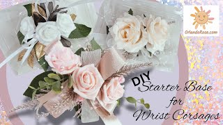 Easy starter base for wrist corsages | #diy #prom #corsage