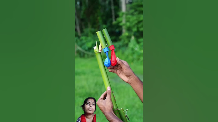 Diy Bamboo Creations with Two Colour Balloons Slingshots #Diy #Bamboo #Slingshots #Bambooart #ideas