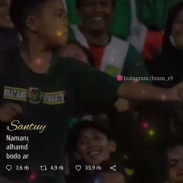 Story wa-aksi lucu Bonek cilik di tribun goyang lurrr