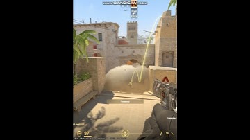 Mirage "CS2" 2 smoke grenades from the t-base at the trash can on the A stairs and help #shorts