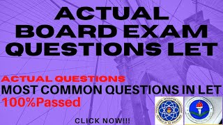 ACTUAL BOARD EXAM QUESTIONS LET screenshot 2