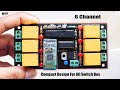 DIY Wireless Switch Box 6 Channel Compact Design For All Type Of Extension Boxes