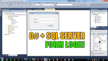 Membuat Form Login di C Sharp .Net Database SQL Server
