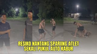 Beginilah Jadinyaketika Orang Biasa Menantang Sparing Atlit Pon Kickboxing