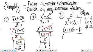 MTH100 Rational Expressions and Their Simplification 7 1
