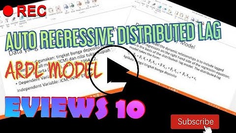 AUTO REGRESSIVE DISTRIBUTED LAG IN EVIEWS 10 - ARDL MODEL