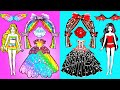 Paper Dolls Dress Up - Angel And Vampire Wedding Skirt Paper Crafts - Barbie Story & Crafts