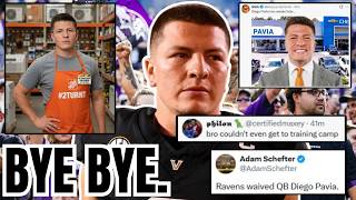 NFL Fans REACT! Diego Pavia WAIVED by Baltimore Ravens Before Training Camp EVEN STARTS!