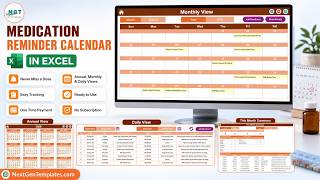 Medication Reminder Calendar in Excel screenshot 4