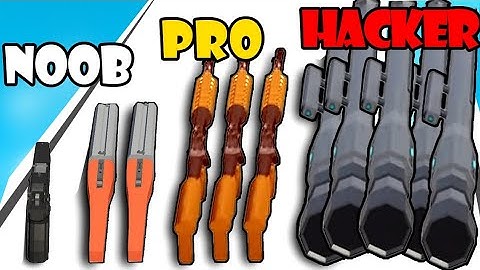 NOOB vs PRO vs HACKER - Gun Merge Run Part 3 | Satisfying Games (Android,iOS)