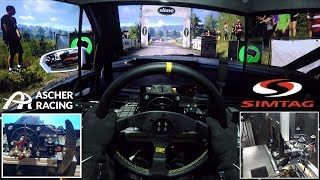 Simtag Hydraulic Pedals [Silver Edition] & Push-Pull Rally Shifter by Ascher Racing