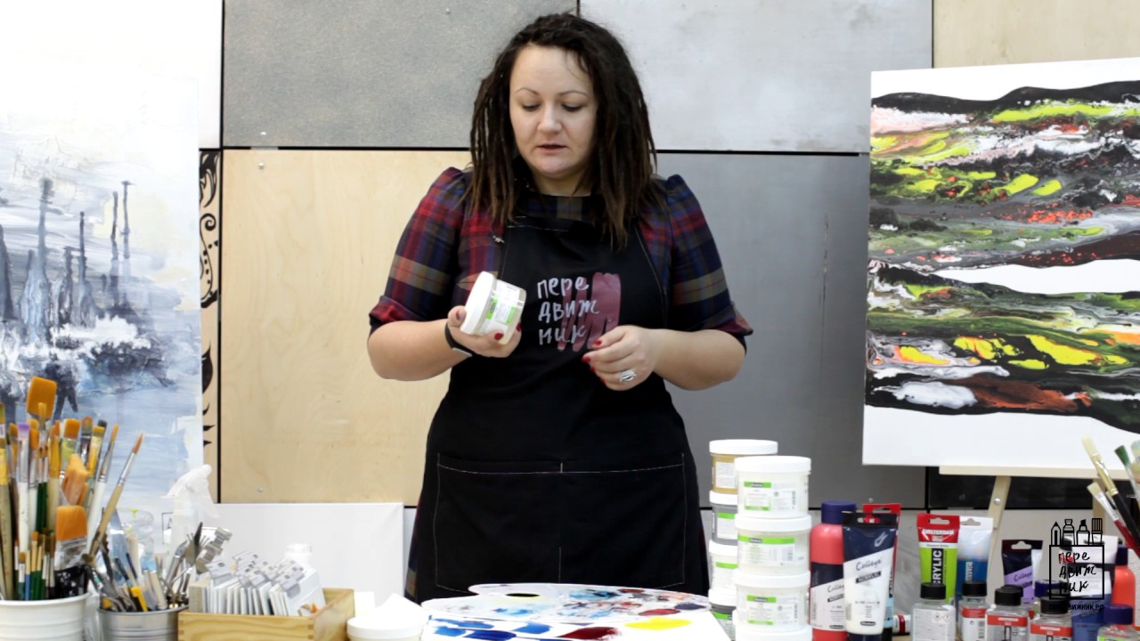 Мария Агаркова о супер-замедлителе высыхания акрила Schmincke - YouTube