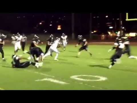 Shaw lays out Canyon's linebacker trying to get to the end zone!