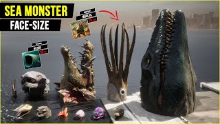 Legendry Sea Monster Face Size Comparison Sea Monsters Size Comparison