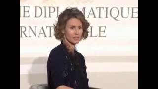Syria's First Lady Asma al-Assad speech at the Paris Diplomatic Academy in 2010 Syria's First Lady Asma al-Assad speech at the Paris Diplomatic Academy in 2010